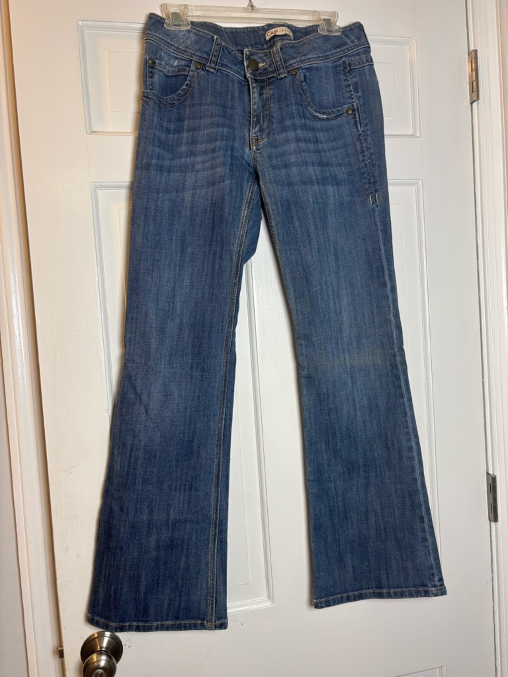 CAbi Women's Blue Flared Jeans Classic Mid Wash Women’s 6